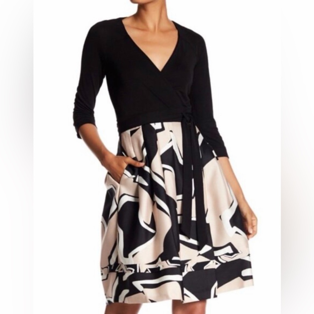 Diane von Furstenberg Jewel Black Pommeau Grande Wrap Dress